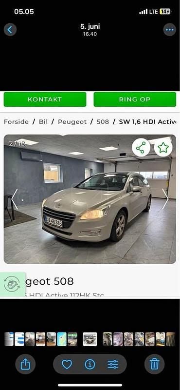 Brugt 2011 Peugeot 508 Stationcar | 15.000 kr. (Lidt for dyr) - Billede 1/2