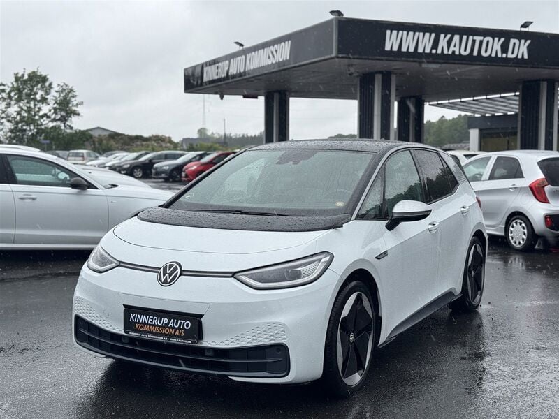 Hvid Brugt 2020 VW ID.3 Pro Performance Hatchback | 144.900 kr. (Lidt for dyr) - Billede 1/4