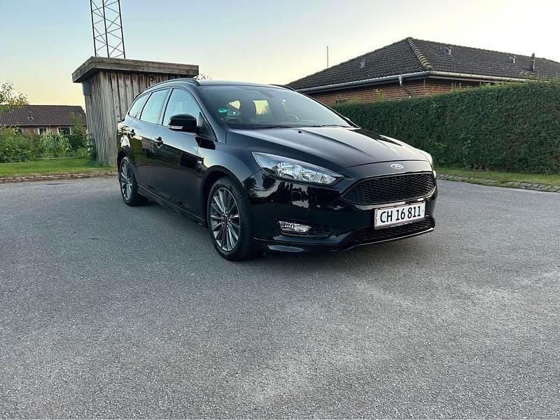 Brugt Ford Focus ST-Line 120 HK (88 kW) 2017 Sort Stationcar