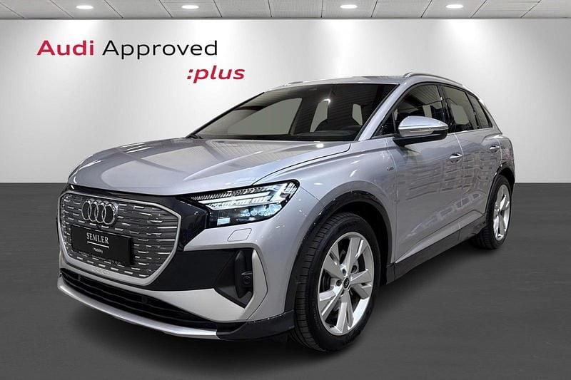 Sølvmetal Brugt 2024 Audi Q4 e-tron S-Line SUV | 409.900 kr. (Lidt for dyr) - Billede 1/4