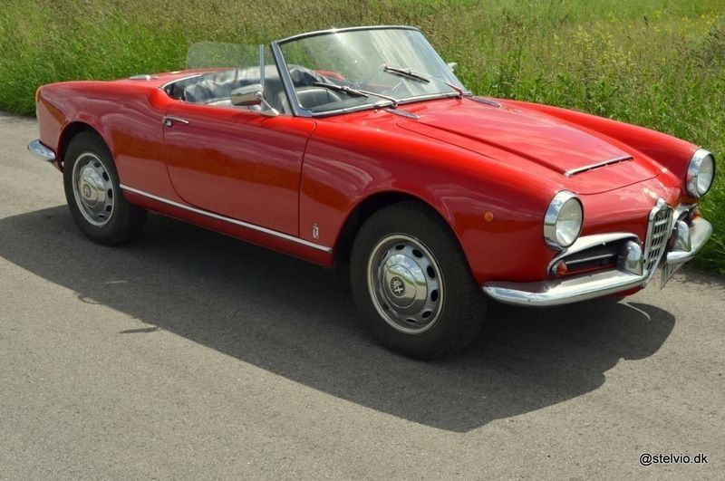 Brugt Alfa Romeo Giulia Spider 1965 Rød Cabriolet