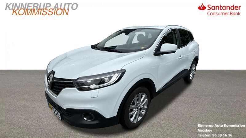 Hvid Brugt 2017 Renault Kadjar Life SUV | 79.900 kr. - Billede 1/4