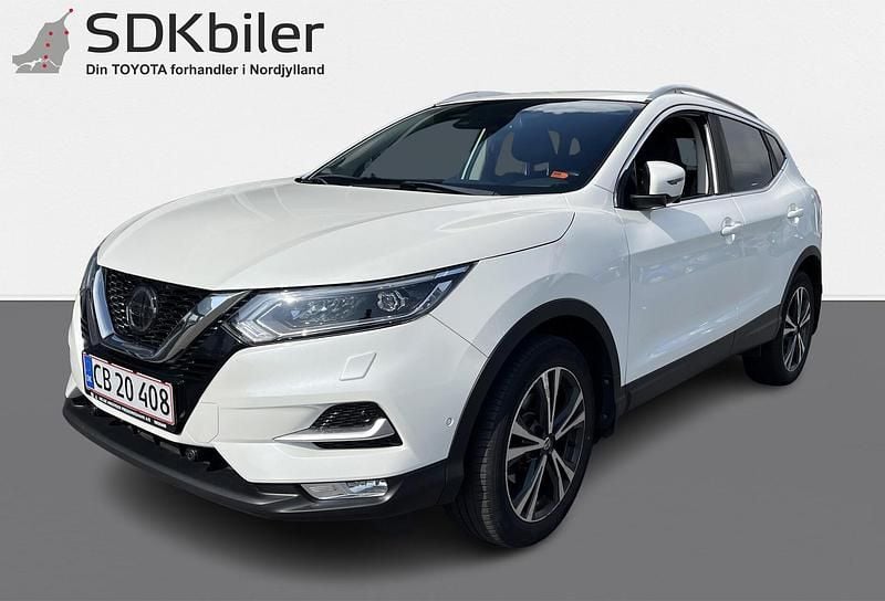 Perle hvid Brugt 2018 Nissan Qashqai Tekna SUV | 174.900 kr. (Dyr) - Billede 1/4