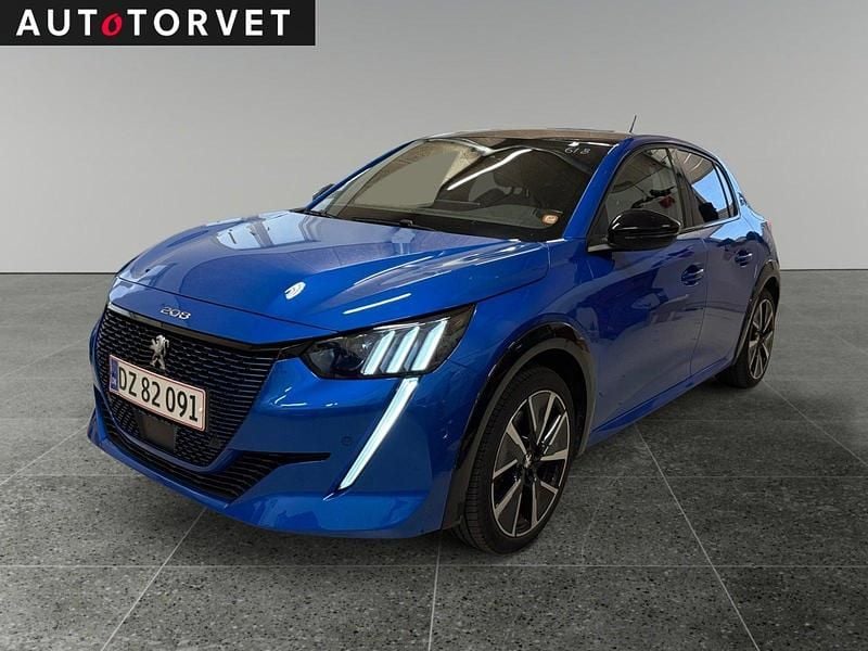 Blåmetal Brugt 2020 Peugeot e-208 GT-line Hatchback | 124.700 kr. (Fair pris) - Billede 1/4