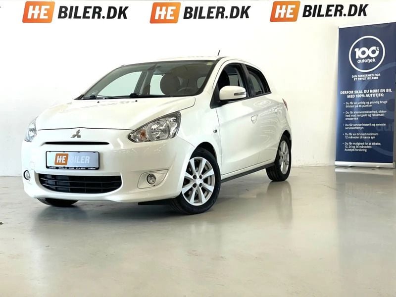 Hvid Brugt 2015 Mitsubishi Space Star | 54.800 kr. (Lidt for dyr) - Billede 1/4