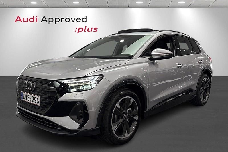 Sølvmetal Brugt 2025 Audi Q4 e-tron S-Line SUV | 389.900 kr. (Fair pris) - Billede 1/4