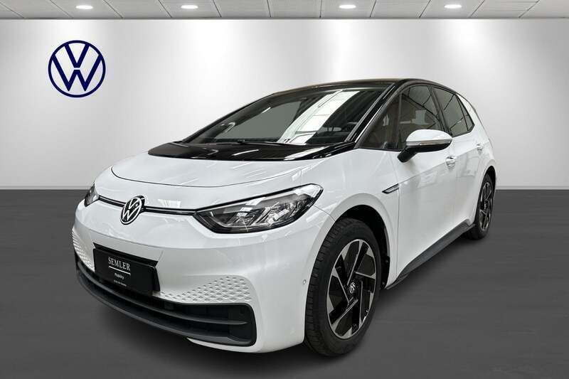 Hvid Brugt 2022 VW ID.3 Pro Performance Hatchback | 224.900 kr. (Lidt for dyr) - Billede 1/4