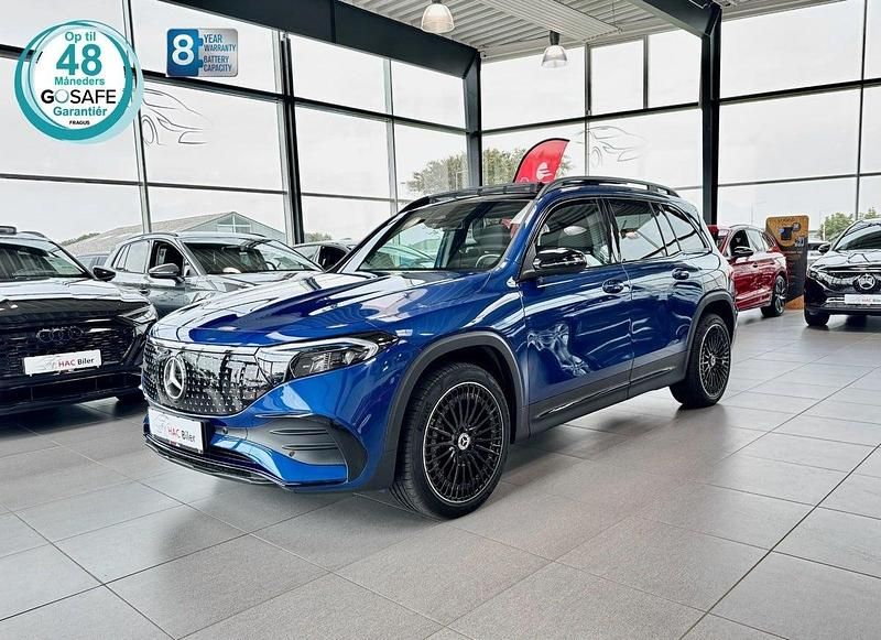 Blåmetal Brugt 2024 Mercedes EQB250+ AMG line SUV | 379.700 kr. - Billede 1/4