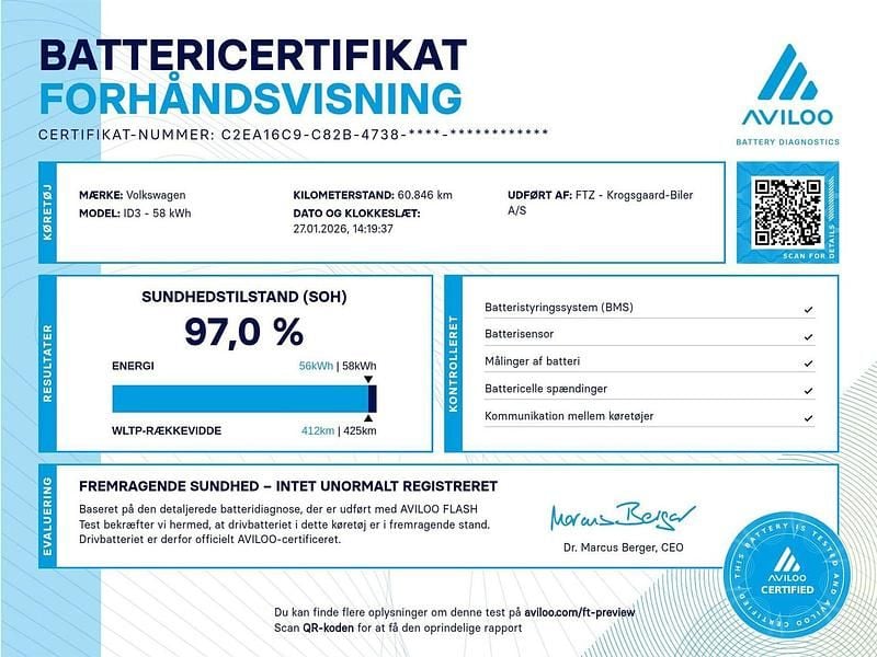 Brugt VW ID.3 Pro 106 kW (145 HK) 2022 Hatchback