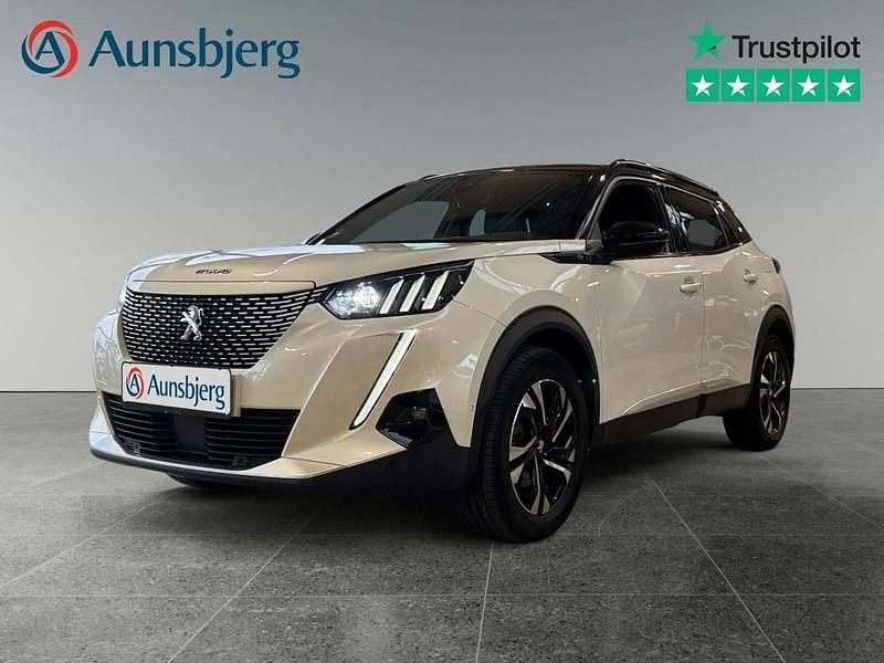 Hvid Brugt 2021 Peugeot e-2008 GTi SUV | 132.500 kr. (Fair pris) - Billede 1/4