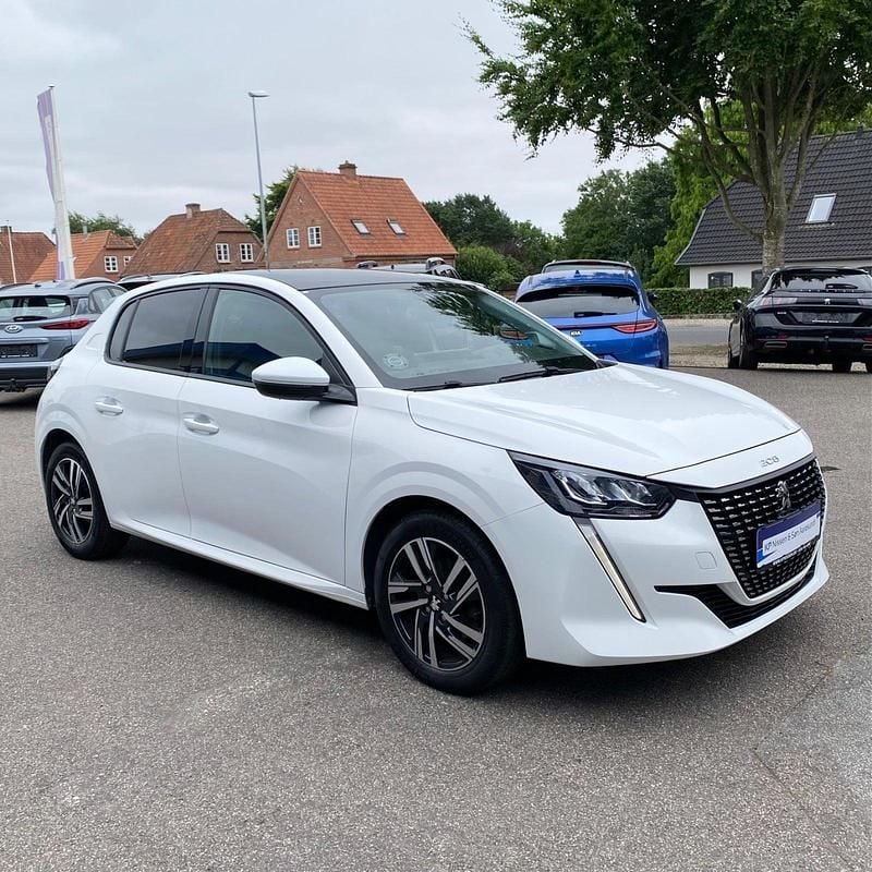 Hvid Brugt 2020 Peugeot 208 Allure Sky Hatchback | 134.900 kr. (Fair pris) - Billede 1/4