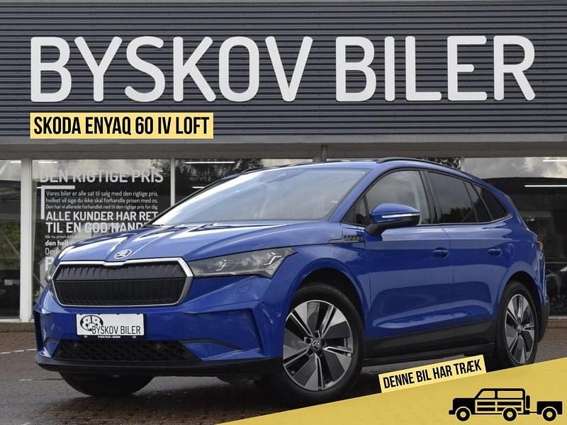 Blå Brugt 2021 Skoda Enyaq iV Loft SUV | 206.995 kr. (Fair pris) - Billede 1/4