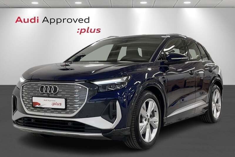 Blåmetal Brugt 2024 Audi Q4 e-tron Design SUV | 399.900 kr. - Billede 1/4