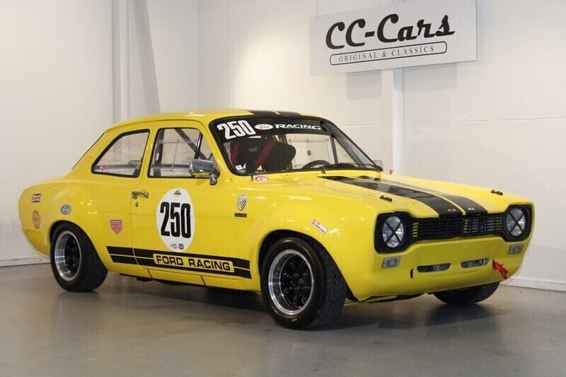 Gul Brugt 1970 Ford Escort | 349.900 kr. - Billede 1/4