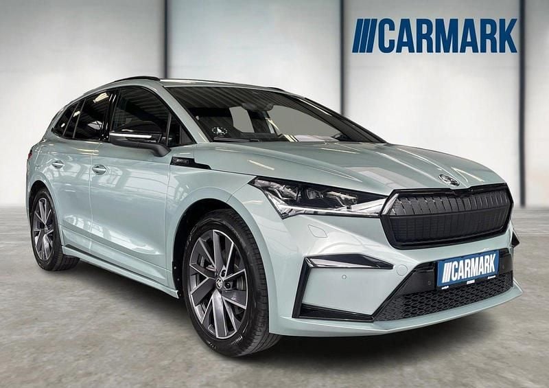 Blåmetal Brugt 2021 Skoda Enyaq iV SportLine SUV | 214.900 kr. (Fair pris) - Billede 1/4