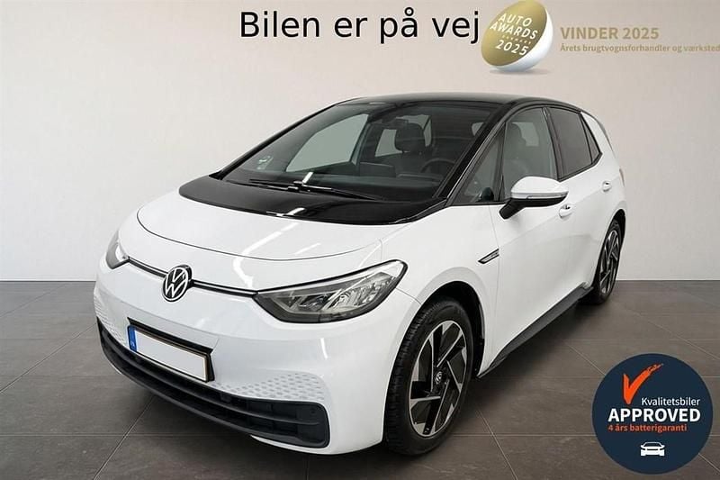 Hvid Brugt 2021 VW ID.3 Life Hatchback | 122.400 kr. (Super pris) - Billede 1/4