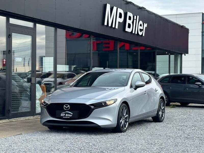 Sølvmetal Brugt 2019 Mazda 3 Cosmo Hatchback | 159.900 kr. (Fair pris) - Billede 1/4