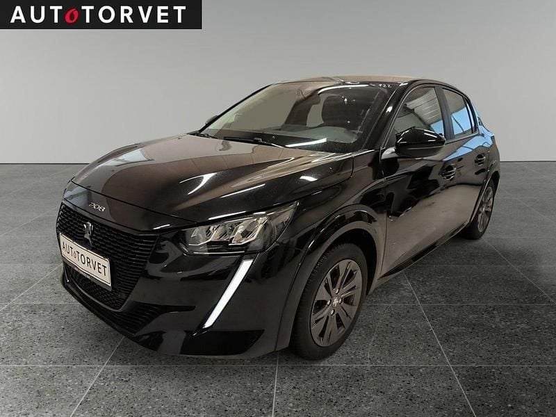 Sort Brugt 2023 Peugeot e-208 Active Hatchback | 119.700 kr. (God pris) - Billede 1/4