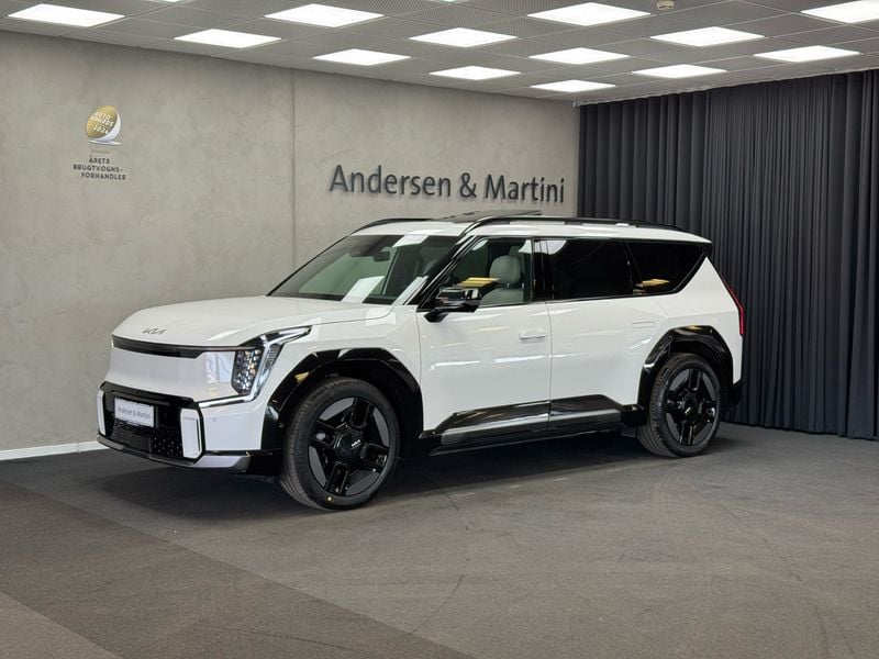 Snow white pearl m Ny 2025 Kia EV9 3 SUV | 619.500 kr. (God pris) - Billede 1/4
