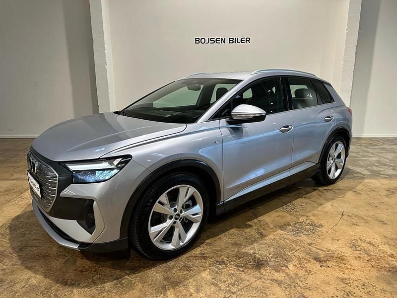 Sølv metal Brugt 2022 Audi Q4 e-tron S-Line SUV | 269.990 kr. (God pris) - Billede 1/4
