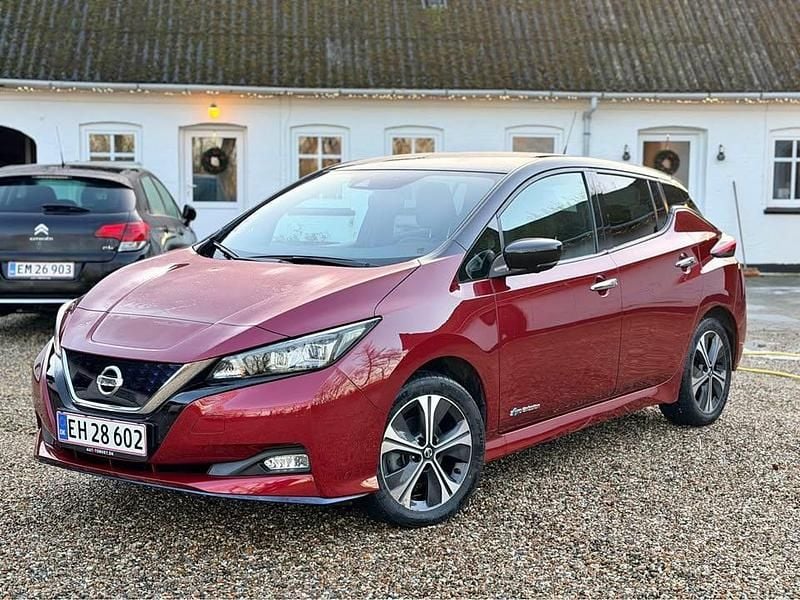 Rød Brugt 2020 Nissan Leaf Tekna Hatchback | 95.000 kr. (God pris) - Billede 1/4