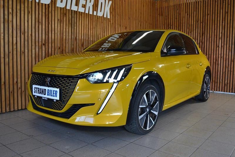 Gulmetal Brugt 2020 Peugeot e-208 GT-line Hatchback | 119.800 kr. (God pris) - Billede 1/4