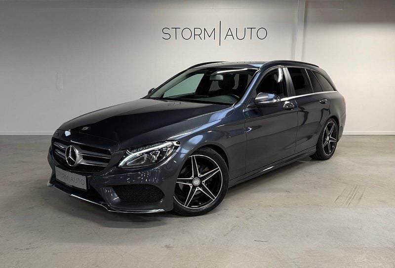 Gråmetal Brugt 2015 Mercedes C200 AMG line Stationcar | 149.900 kr. (God pris) - Billede 1/4