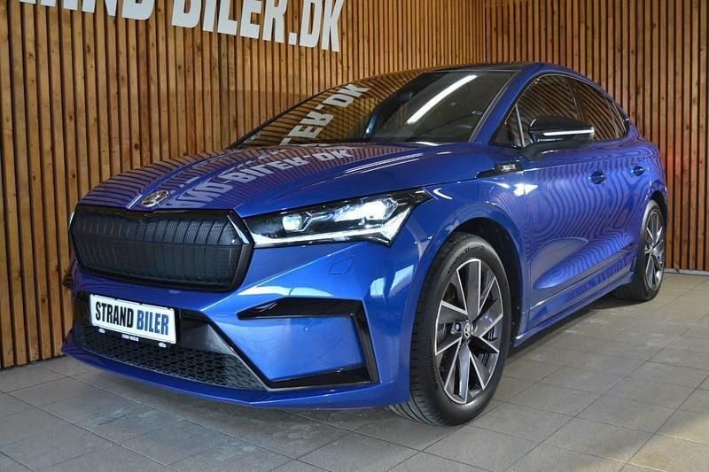 Blåmetal Brugt 2022 Skoda Enyaq iV SportLine SUV | 279.800 kr. (Lidt for dyr) - Billede 1/4