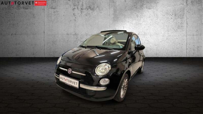 Sort Brugt 2012 Fiat 500C Lounge Cabriolet | 44.700 kr. (God pris) - Billede 1/4