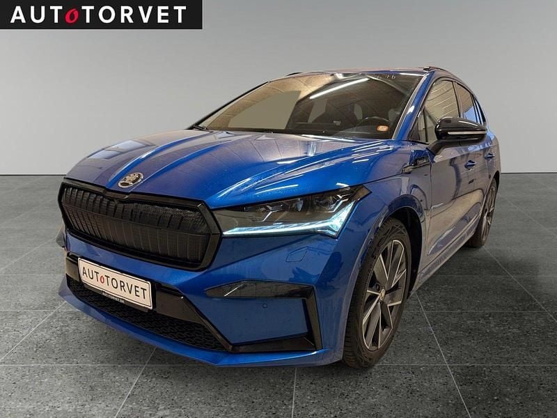 Blåmetal Brugt 2021 Skoda Enyaq iV SportLine SUV | 229.900 kr. (Super pris) - Billede 1/4