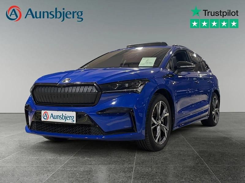 Blå Brugt 2024 Skoda Enyaq iV SportLine SUV | 349.500 kr. (Fair pris) - Billede 1/4