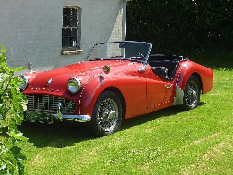 Rød Brugt 1960 Triumph TR3 | 135.000 kr. - Billede 1/4