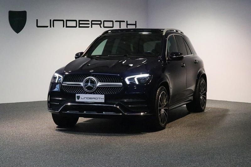Blåmetal Brugt 2020 Mercedes GLE350 AMG line Van | 660.000 kr. - Billede 1/4