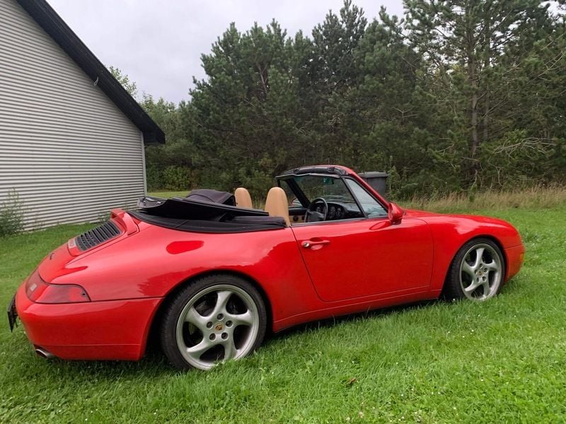 Brugt Porsche 993 286 HK (210 kW) 1995 Rød Cabriolet