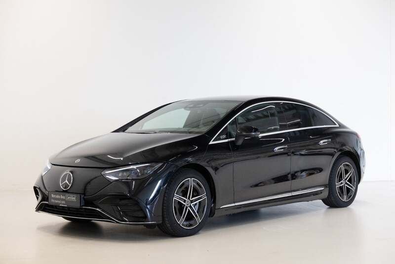Farve: sortmetal Brugt 2024 Mercedes EQE350 AMG | 509.900 kr. - Billede 1/4