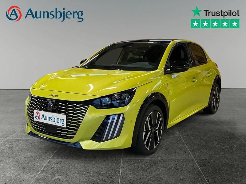 Gul Brugt 2024 Peugeot e-208 GTi Hatchback | 189.500 kr. (Fair pris) - Billede 1/4