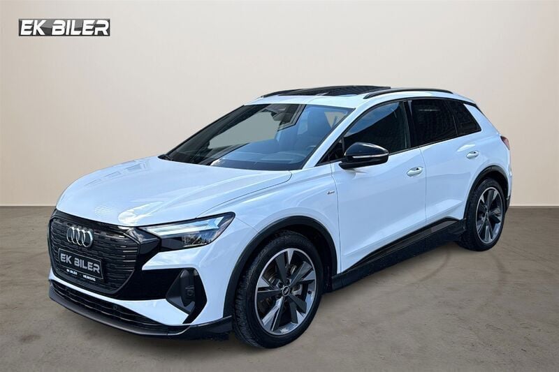 Hvid Brugt 2022 Audi Q4 e-tron S-Line SUV | 329.900 kr. (Fair pris) - Billede 1/4