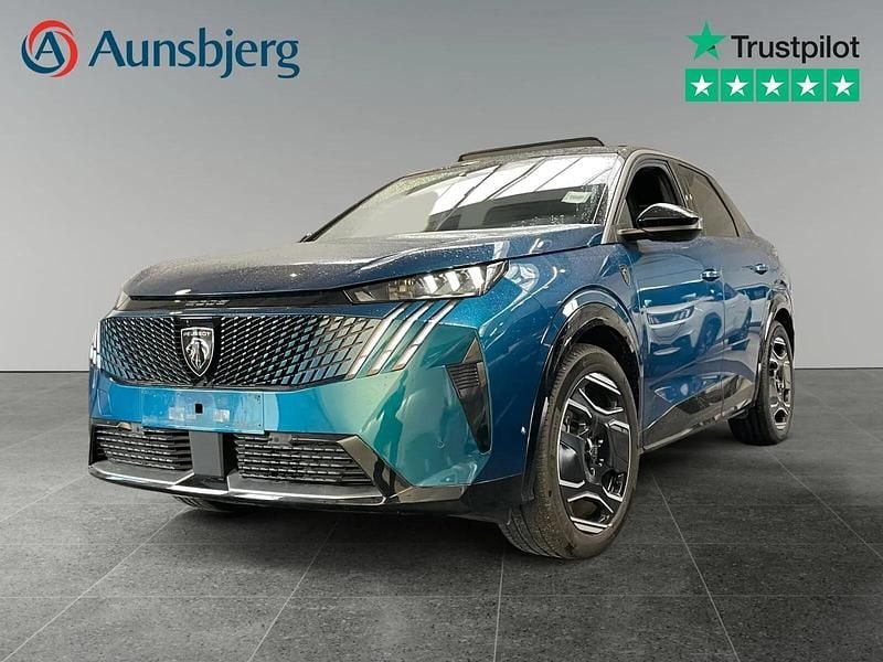 Blå met. Brugt 2024 Peugeot e-3008 GT SUV | 299.500 kr. (Fair pris) - Billede 1/4