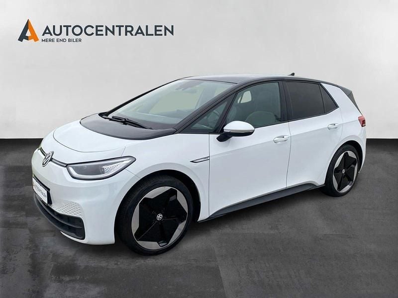 Hvid Brugt 2021 VW ID.3 Pro Performance Hatchback | 189.500 kr. (Lidt for dyr) - Billede 1/4