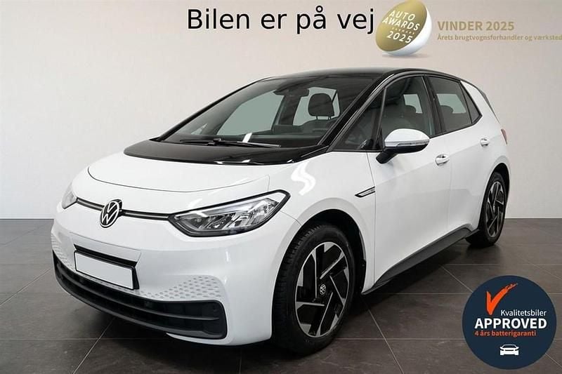 Hvid Brugt 2022 VW ID.3 Pro Hatchback | 132.400 kr. (God pris) - Billede 1/4