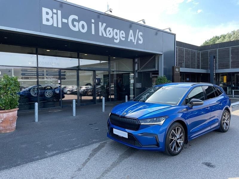 Blåmetal Brugt 2022 Skoda Enyaq iV SportLine SUV | 299.900 kr. (Super pris) - Billede 1/4