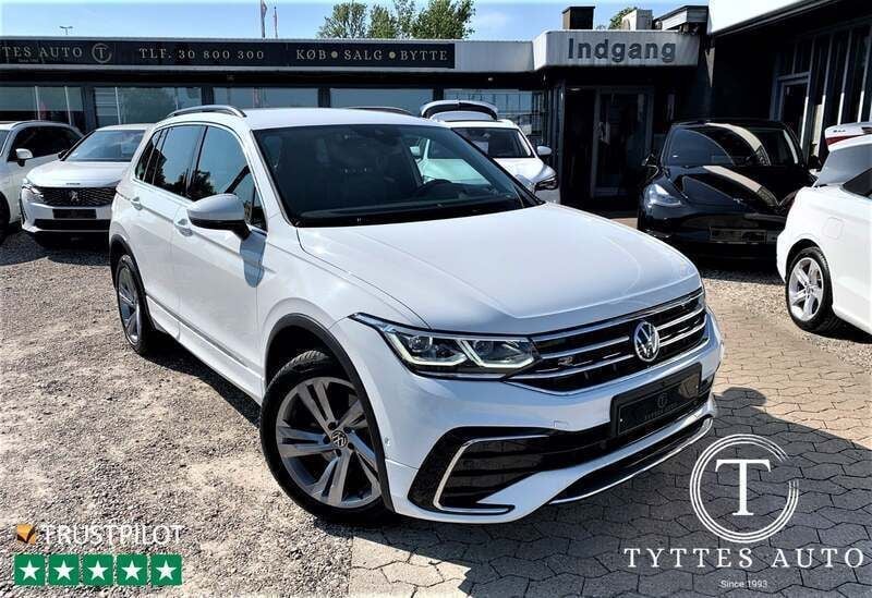 Hvidmetal Brugt 2021 VW Tiguan R-line SUV | 364.800 kr. (Fair pris) - Billede 1/4
