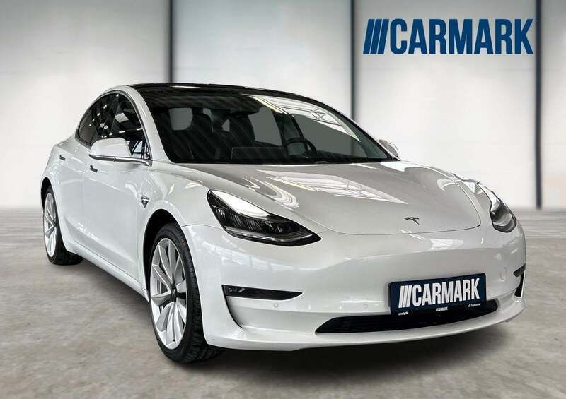 Hvid Brugt 2019 Tesla Model 3 Long Range Sedan | 159.600 kr. (Fair pris) - Billede 1/4