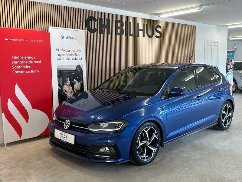 Blåmetal Brugt 2020 VW Polo R-line Plus Hatchback | 184.500 kr. (Fair pris) - Billede 1/4