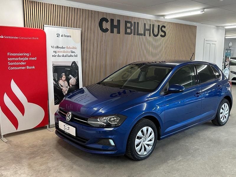 Blåmetal Brugt 2019 VW Polo Comfortline Hatchback | 134.500 kr. (God pris) - Billede 1/4