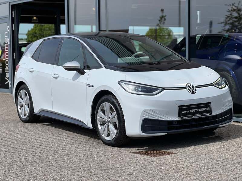 Hvid Brugt 2020 VW ID.3 Pro Performance Hatchback | 154.700 kr. (God pris) - Billede 1/3