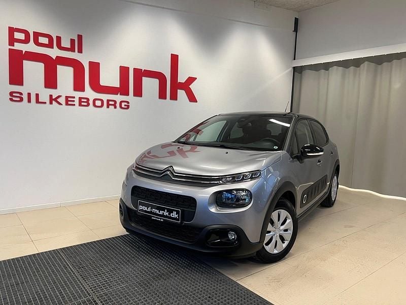 Gråmetal Brugt 2019 Citroën C3 PureTech Hatchback | 89.990 kr. (Fair pris) - Billede 1/4