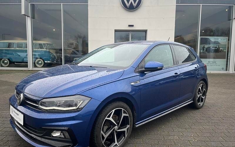 Brugt VW Polo R-line 150 HK (110 kW) 2020 Reef blå metallic & flint gråtitansort/titansort/
