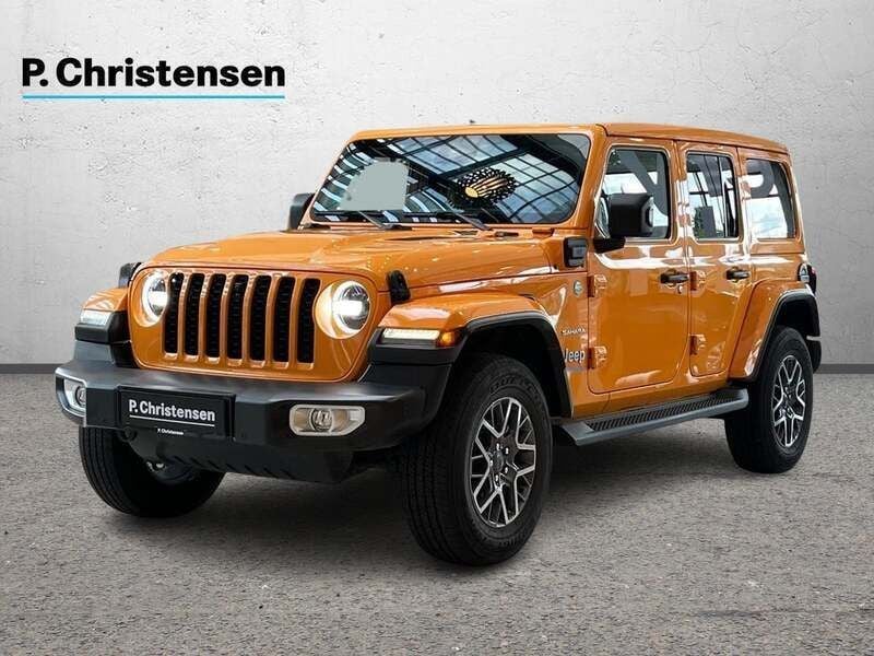 Farve: orange Brugt 2021 Jeep Wrangler Unlimited Sahara SUV | 5.595 kr. - Billede 1/4