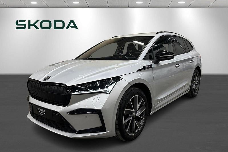 Sølvmetal Brugt 2021 Skoda Enyaq iV SportLine SUV | 239.900 kr. (Lidt for dyr) - Billede 1/4